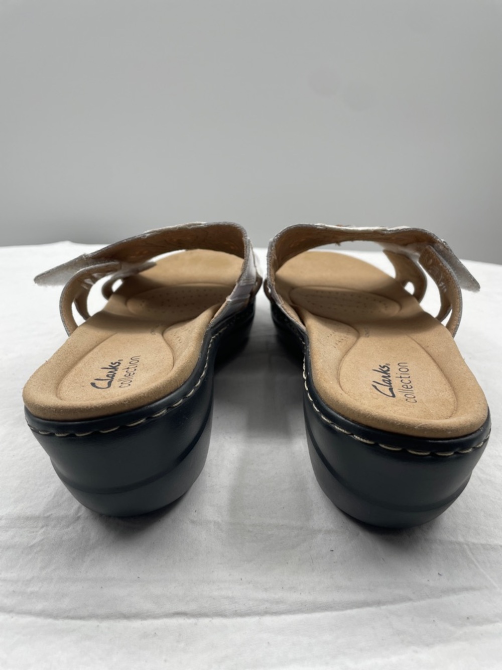 NEW! Clarks Merliah Belle Leather Wedge Sandals. 10M. - Picture 10 of 16